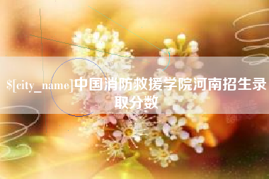 镇江中国消防救援学院河南招生录取分数