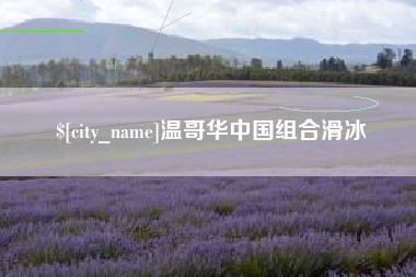 镇江温哥华中国组合滑冰