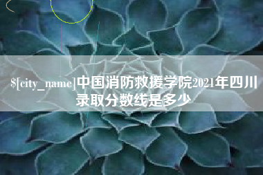 镇江中国消防救援学院2021年四川录取分数线是多少