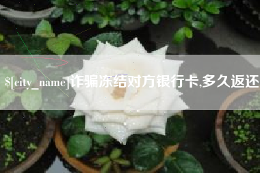 镇江诈骗冻结对方银行卡,多久返还