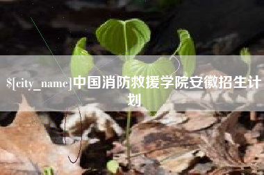 镇江中国消防救援学院安徽招生计划
