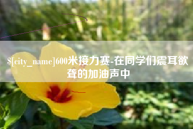 镇江600米接力赛-在同学们震耳欲聋的加油声中