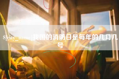 镇江我国的消防日是每年的几月几号