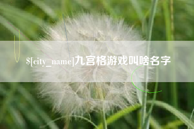 镇江九宫格游戏叫啥名字