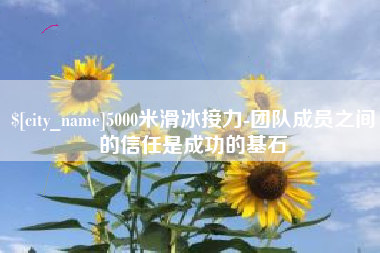 镇江5000米滑冰接力-团队成员之间的信任是成功的基石
