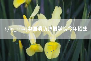 镇江中国消防救援学院今年招生