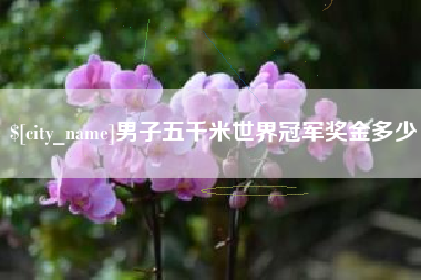 镇江男子五千米世界冠军奖金多少