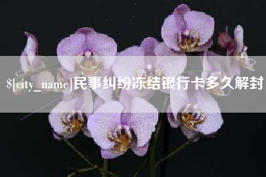 镇江民事纠纷冻结银行卡多久解封