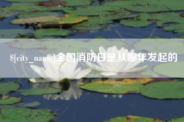 镇江全国消防日是从哪年发起的