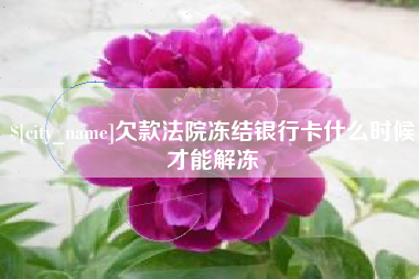 镇江欠款法院冻结银行卡什么时候才能解冻