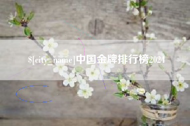 镇江中国金牌排行榜2024