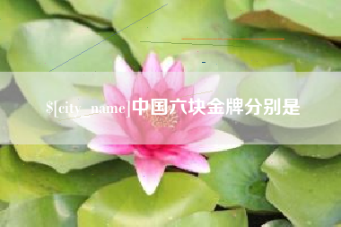 镇江中国六块金牌分别是